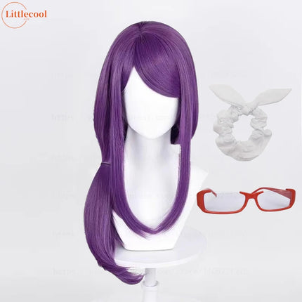 High Quality Kamishiro Rize Cosplay Wig 70cm Purple Heat Resistant Synthetic Hair Rize Kamishiro Wigs + Wig Cap