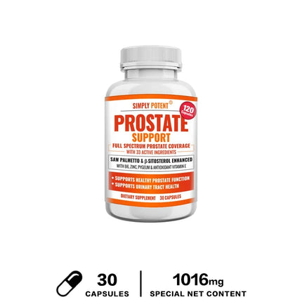 Saw Palmetto, 33 Vitamins & B6, Zinc, Selenium - Prostate Supplement for Men