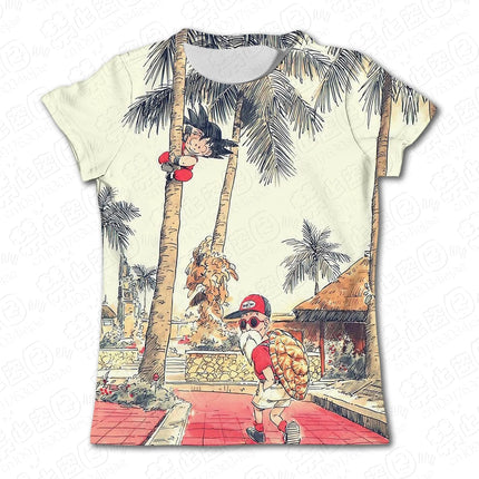 Dragon Ball T Shirt Kids Tops Tee Anime Figures Son Goku Super Saiyan T-shirt Boys T-shirts Children Clothes Summer Short Sleeve