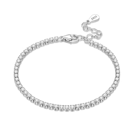 Original 925 Sterling Silver Butterfly Bracelet Zirconia Tennis Ball Women Fashion Simple Engagement Wedding Charm Jewelry Gift