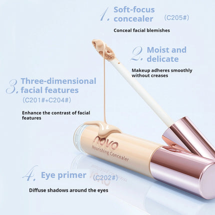 NOVO Concealer and Brightening Serum Corrects skin tone Covers imperfections Refines facial contours
