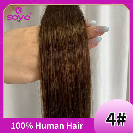 Halo Hair Extensions 100% Human Hair 14-28 Inch Hidden Wire Clip In Hair Ombre Brown Color Human Remy Fish Line Hair Extension