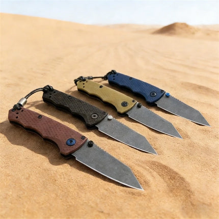 High-Quality BM 290 Outdoor Folding Knife D2 Steel Blade with Nylon Fiber Handle Camping Fishing Hiking Multi-Functional Tool