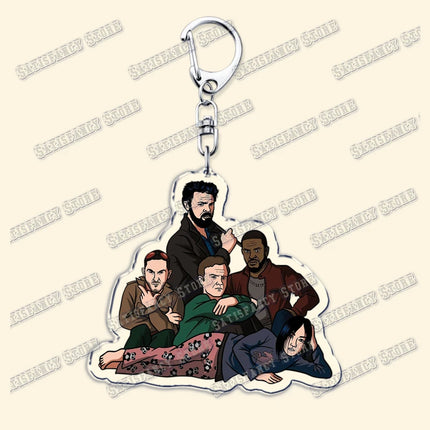 Popular TV Show Keychains Homelander Billy Butcher Starlight Vought Key Chain Ring for Bag Superhero Keyring Jewelry Fans Gifts