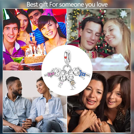 Original 925 Sterling Silver Charms Beads Cute Mushroom Unicorn Love Wings Pearl Charm for Bracelet Pendant Woman Girl Jewelry