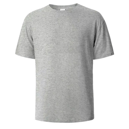 500/300g Heavy-duty White Pure Cotton T-shirt Thickened Ribbed Round Neck Short Sleeves Double-stitched Half Sleeve Tees