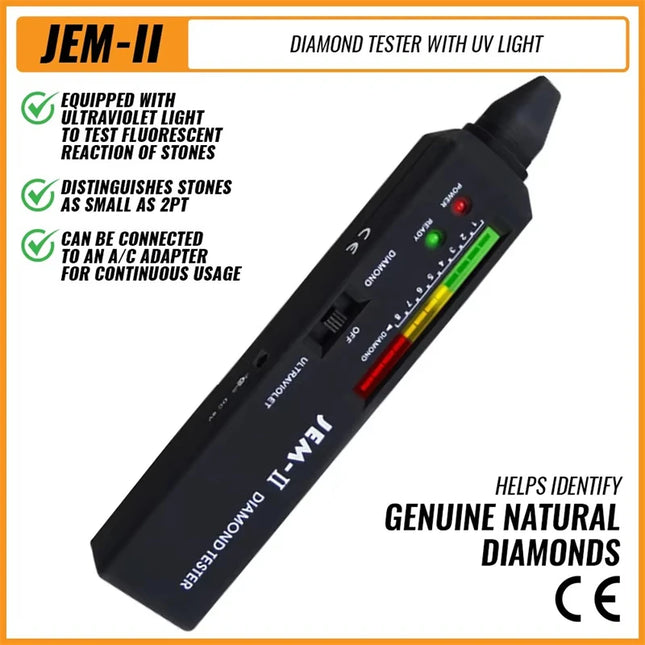 2 in 1 With UV High Accuracy Jewelry Selector Tester Diamond Mosangite Gem Appraisal Pen Professional Tester Pro Jeweler Tool