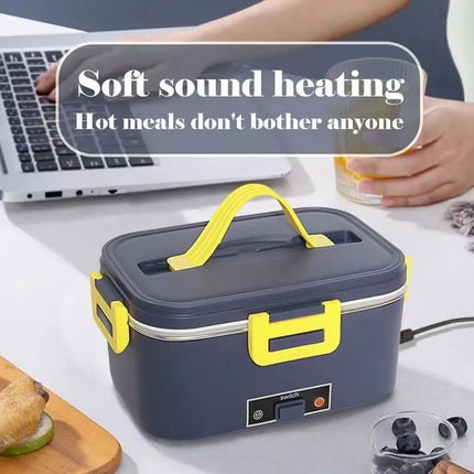 B59B-Portable Home Heating And Insulated Lunch Box EU Plug Stainless Steel Liner With Insulation Bag Portable Electric Lunch Box