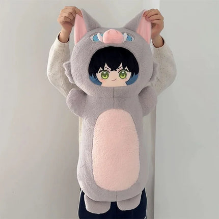 Kawaii Long Gaint Animal Plush Throw Pillow Pig Cos Hashibira Inosuke Doll Soft Hugging Body Pillow Home Decor Accompany Sleep