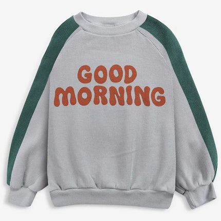 Korean INS 2024 Children's Autumn Winter Long Sleeve O-Neck Sweatshirt Cute Tops for Girls And Boys Baby Sweaters Kids Clothing