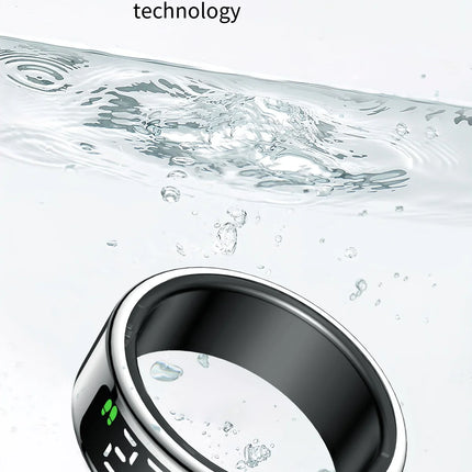 Smart Ring with Display Screen Touch Charging Fitness Tracker Heart Rate Blood Oxygen Monitor Sleep Tracker Wearable Technology