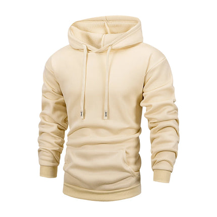 Men's Fleece Pullover Hoodies Unisex Autumn Winter Hooded Sweatshirt Outerwear Fashion Casual Hoodie for Men Male Clothing Coat