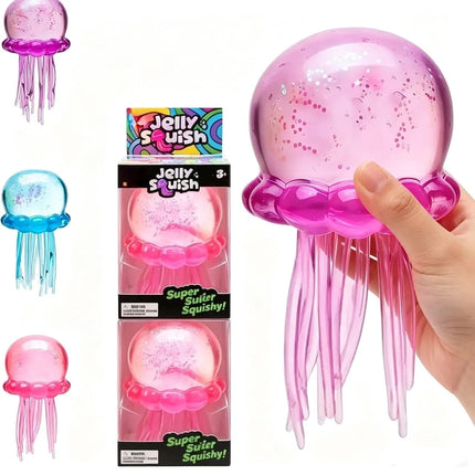 Needoh Nice Cube Sensory Stress Relieve Jellyfish Squishy Pinch Decompression Toy Slow Rebound Fidget Tool Anxiety ADHD Focus