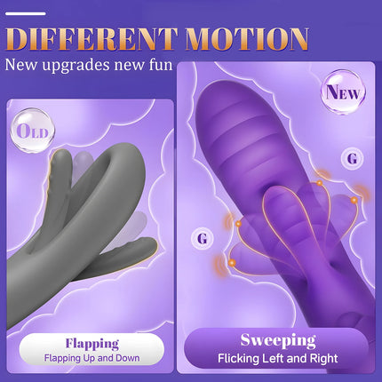 3 IN 1 App Control Tapping Flapping Vagina Rabbit Vibrator for Women Wiggle Tongue G-Spot Masturbator Adult Sex Toys for Women