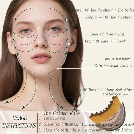 Face Lymphatic Drainage Massager Brush for Contouring Dry Brushing Chin Sculpting Skin Relief And Fatigue Reduction Tool