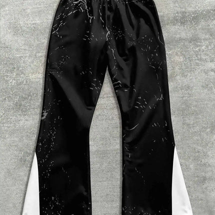 Men's Casual Street Style Sports Pants Fashion Cross Print Micro Horn Pattern Hot Selling Comfortable Fit Men's Streetwear