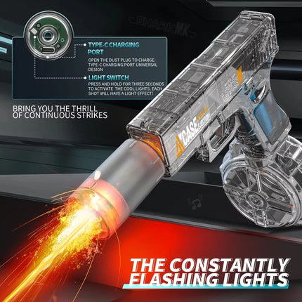 Electric LED Water Pistol 330ml / Pistolet Eau LED Électrique 330ml