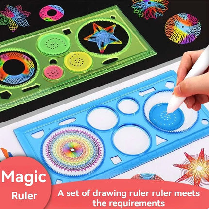 1~20PCS Creative Gears Geometry Spirograph Drawing Stencils Set Children Painting Template Art Crafts Kids Educational Toy TMZ