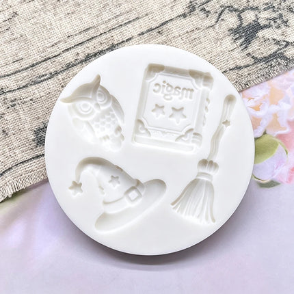 Magic Book Owl Silicone Sugarcraft Mold Cupcake Baking Mould Fondant Cake Decorating Tools