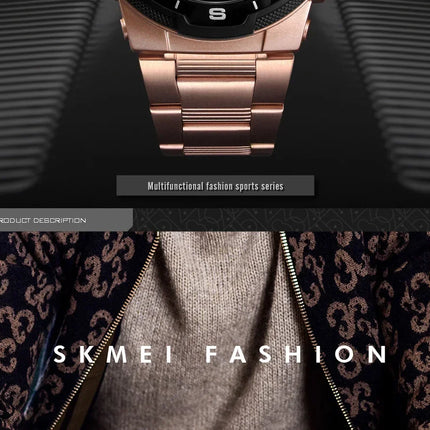 SKMEI 1370 Luxury Full Steel Business Waterproof Watch Relogio Masculino Watch Men Fashion Sport Quartz Clock Mens Watches