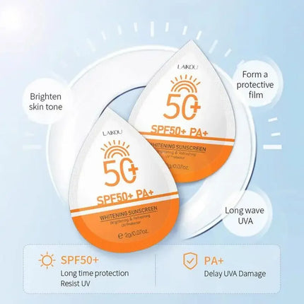 Sunscreen Travel Size Waterproof Sweatproof SPF50+ PA+ Facial Sunscreens For Face Beach Sun Screen Protector