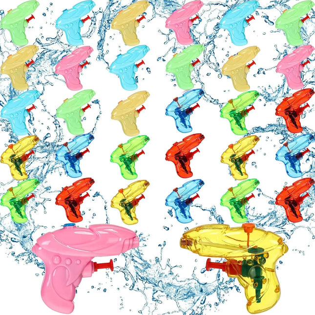 24-100Pcs Mini Water Gun for Kids Colorful Blaster Squirt Pistol Small Fun Water Gun Bulk for Outdoor Beach Game Summer Swimming