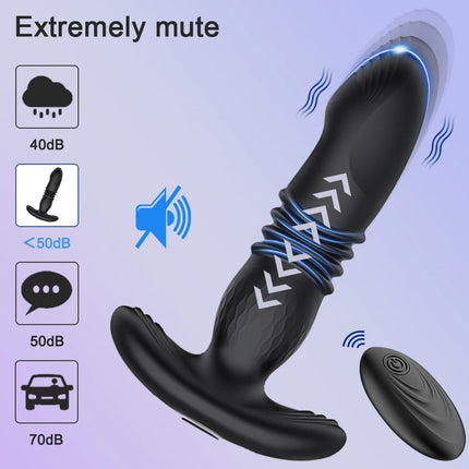 Thrusting Anal Vibrator Men Bluetooth APP Vibrator Remote Control Telescopic Prostate Massager Male Prostate Stimulator