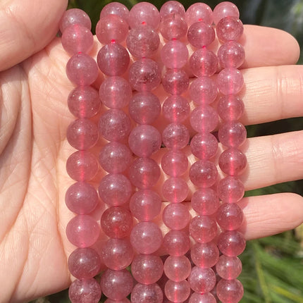 Natural Stone Beads Round Morganites Tourmalines Aquamarines Jades Quartzs Crystals Spacer For Jewelry Making DIY Bracelet