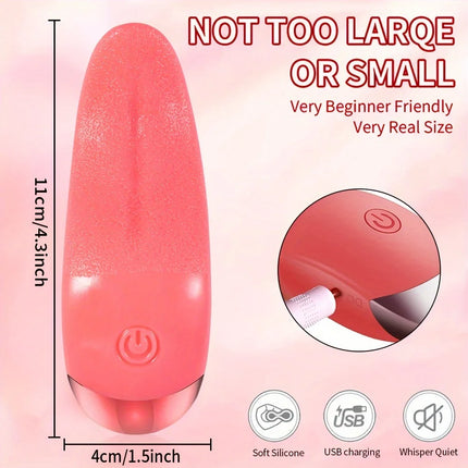 Clitoral Nipple Licking Vibrator Vaginal Anal Orgasm Stimulator with 10 Vibration Modes Adult Sex Toys for Couples Pleasure Game