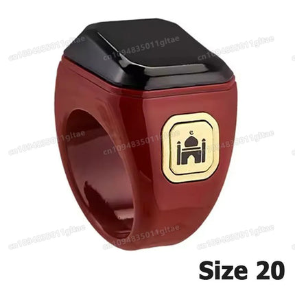 2025 IQibla Smart Zikr Ring Praise Tasbih Tally Electronic Digital Counter for Muslims Prayer Time Vibration Reminder Waterproof