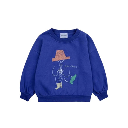 Children's Spring Autumn Hoodie Cartoon Print Unisex Sweatshirt European Style Top for Boys And Girls