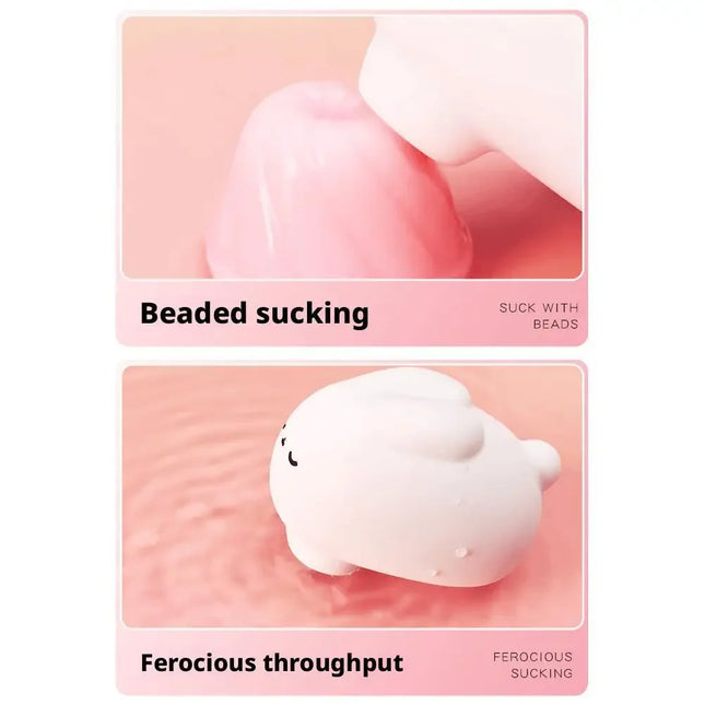 Vibrating Egg Massager Cute Rabbit Clitoral Suction Vibrator G Spot Stimulator USB Rechargeable Adult Sex Toy for Women