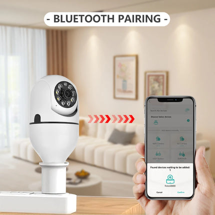 E27 bulb WIF surveillance camera PTZ night vision full-color HD automatic tracking CCTV baby monitor 1080P security camera ICSEE