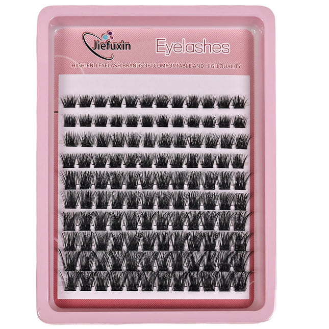 Lash Clusters 120pcs Cluster Lashes 8-16mm Wispy Individual Eyelashes Extensions Natural Look D Curl Fluffy Cluster Lashes