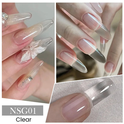 BORN PRETTY 15ml Clear Non Stick Hand Extension Gel 3D Shaping Sculpting Carving Nail Art Solid Hard Gel for Fake Nail