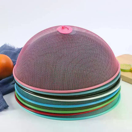 Mesh Food Cover Protective Round Shape Dish Lid Household Anti-Flying Vegetable Fruit Display Holder For Outdoors
