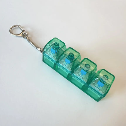 #LED Keyboard Keychain Fidget Toys Crystal Clicker Sensory Toy for Stress Relief Keyboard Keychain Fidget Gadget for Adults Kids