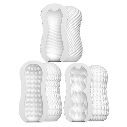 Male Masturbator Cup Portable Penis Trainer Penis Massage Adult Sex Toys Stretchy Silicone Vagina Egg Vacuum Pocket Cup for Men