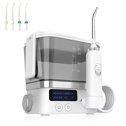 Water Flosser Oral Irrigator Teeth Whitening Daily White Teeth Care Professional Rechargeable With 4 Nozzles For Family Travel