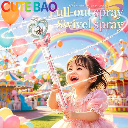 Magic Fairy Wand Water Gun  Summer Water Play Toy Dual Mode Water Cannon for Kids Adults Birthday Gift for Water Battle Outdoor