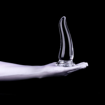 Clear Anal Plug OX Horn Dildo Anus Prostate Dilator Beads Massager Butt Plug Suction Bottom Sex Toys For Men Women Adult 18+