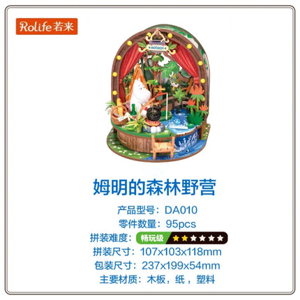 Original Rolife Moomin House Attic DIY Handmade House Kawaii Miniature Model Desktop Assembly Decoration Toy Gift Festival Gift