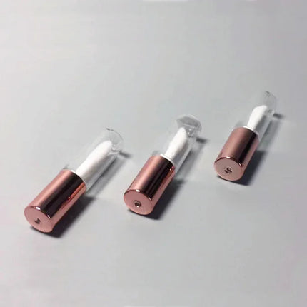 50/100pcs Empty Lip Gloss Tubes, Transparent Mini Fillable Lipstick Transfers for Lip Sample Travel DIY Makeup (1.2ml,Rose Gold)