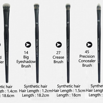5/16/26pcs/set Black Powder Makeup Brushes Angled Sculpting Foundation Face essential cosmetic tools Eyeshadow Eye Make Up Brush