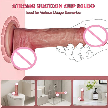 Super Realistic Dildo Waterproof Silicone Adult Sex Toys Vagina Anal Masturbator Soft Penis Dildo with Suction Cup Cock Massager