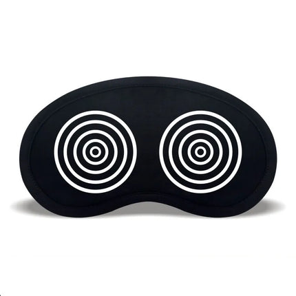 Cute Expression Black Blackout Eye Mask Women Girl Men Office Travel Essential Gift Unisex Funny Cartoon Nap Time Sleep Eye Mask