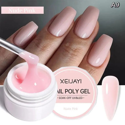 Jelly Extension Nail Gel Polish Soak Off UV LED Gel Modeling Carving Glue Milky White Clear Pink Color Multicolour Nail Salon