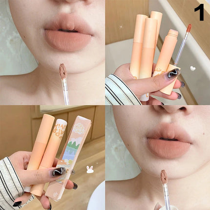 [HB]Cappuvini Pumpkin Apricot Lip Mud Velvet Lip Cream Matte Texture Lipstick Overlay Base Color Rose Orange Lip Gloss Tint