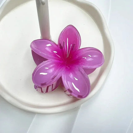 Hawaiian Gradient Hair Clips Flower Hair Claws Big Size Fashion Head Wear Hairpin for Women Girls Crab Barrette Hair Accessories