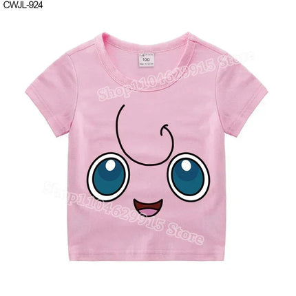 Pokemon Child T-shirt Fashion Clothes Pikachu Print T-Shirts Boutique Kids Clothing Boys Charmander Summer Tops Birthday Gift